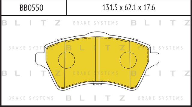 Колодки тормозные LAND ROVER FREELANDER 01- перед. (Blitz). Артикул BB0550
