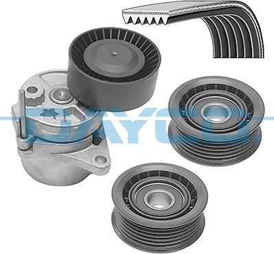 Приводной ремень поликлиновой с роликами (комплект) Dayco для Mercedes-Benz Sprinter Classic (909) 2013-2026. Артикул KPV735