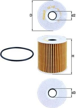Масляный фильтр Mahle-Knecht. Артикул OX 149D