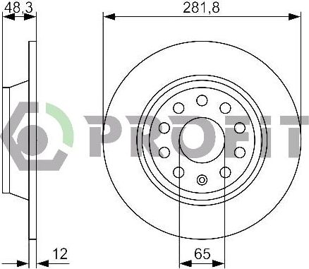 Тормозной диск Profit. Артикул 5010-1306
