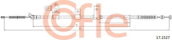 Трос ручника (тросик ручного тормоза) Cofle. Артикул 92.17.1527