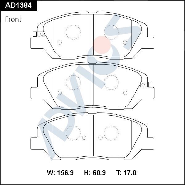 Тормозные колодки Advics. Артикул AD1384