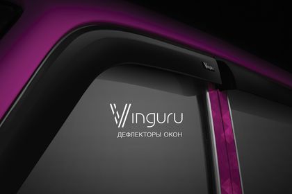 Дефлекторы Vinguru для окон Nissan Tiida C13 хэтчбек 2015-2018. Артикул AFV80715