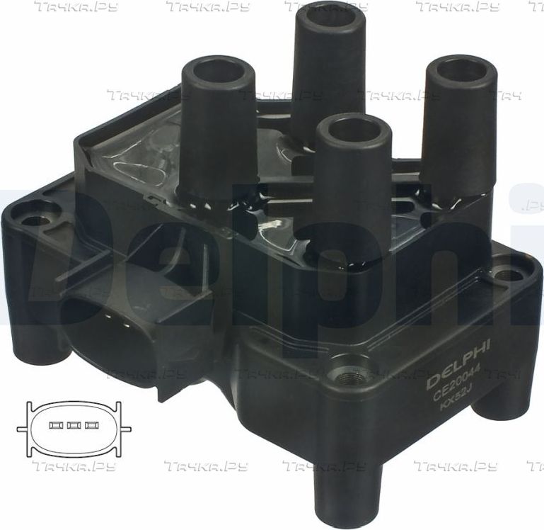 Катушка зажигания Delphi для Ford KA I 1996-2008. Артикул CE20044-12B1