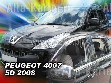 Дефлекторы Heko для окон Peugeot 4007 2008-2012. Артикул 12239