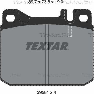 Тормозные колодки Textar. Артикул 2958105