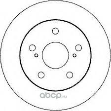 Тормозной диск Toyota для Toyota Yaris II 2007-2011. Артикул 4243112260