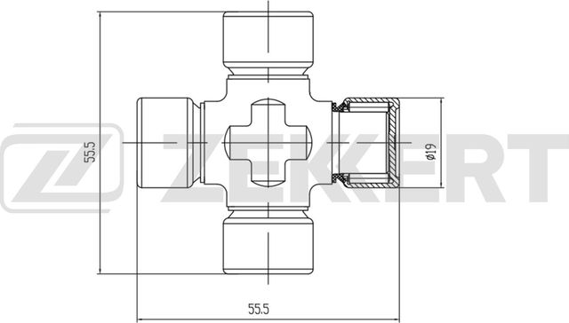 Крестовина карданного вала Zekkert. Артикул KG-1145