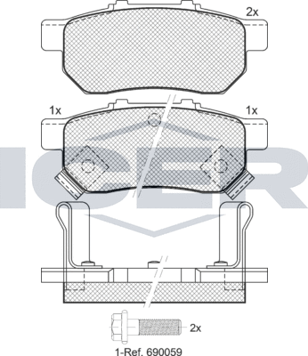 Тормозные колодки Icer. Артикул 181024
