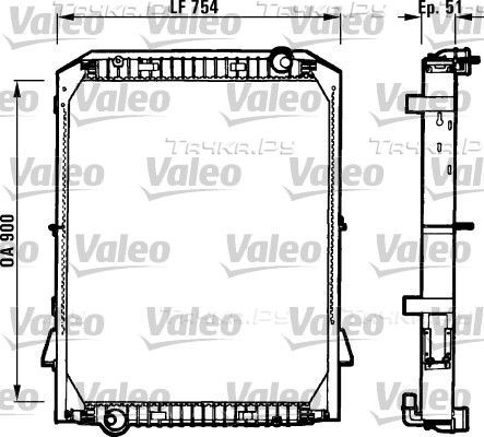 Радиатор охлаждения двигателя Valeo (алюминий). Артикул 730259