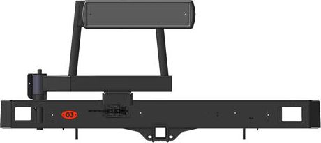 Бампер силовой OJ задний с левой калиткой под запаску для УАЗ Hunter (с левой калиткой под запаску) 2003-2026. Артикул 03.413.10