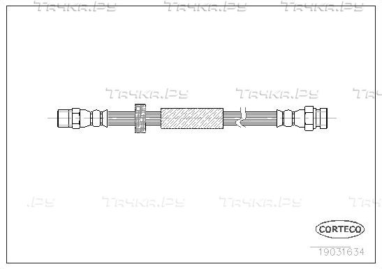 Тормозной шланг Corteco задний задний для SEAT Alhambra I 1996-2010. Артикул 19031634