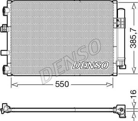 Радиатор кондиционера (конденсатор) Denso. Артикул DCN10043