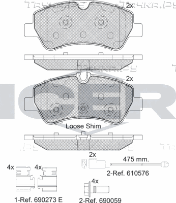 Тормозные колодки Icer. Артикул 142116-203