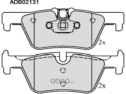 Колодки тормозные дисковые (Allied Nippon). Артикул ADB02131