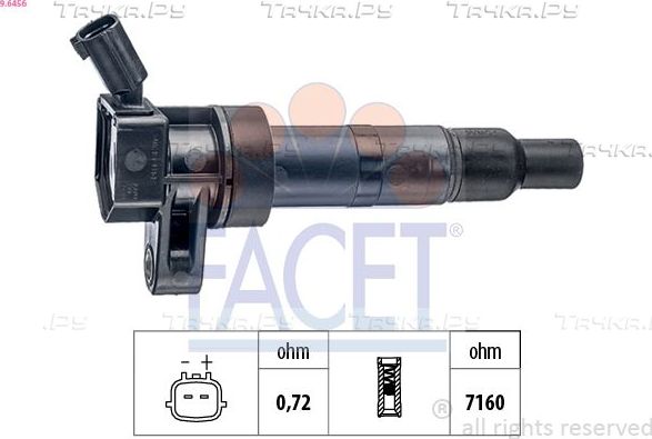 Катушка зажигания Facet Made in Italy - OE Equivalent для Kia Sorento II 2009-2026. Артикул 9.6456
