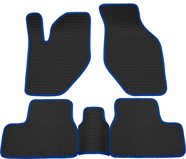 Коврики Rezkon EVA Соты для салона Lada Granta I 2190, 2191 2011-2026 Синий кант. Артикул 9139015103