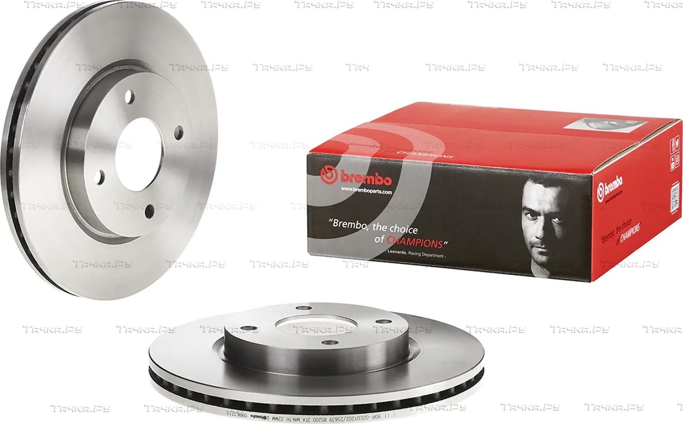 Тормозной диск Brembo передний для Nissan Cube Z12 2010-2026. Артикул 09.B632.10
