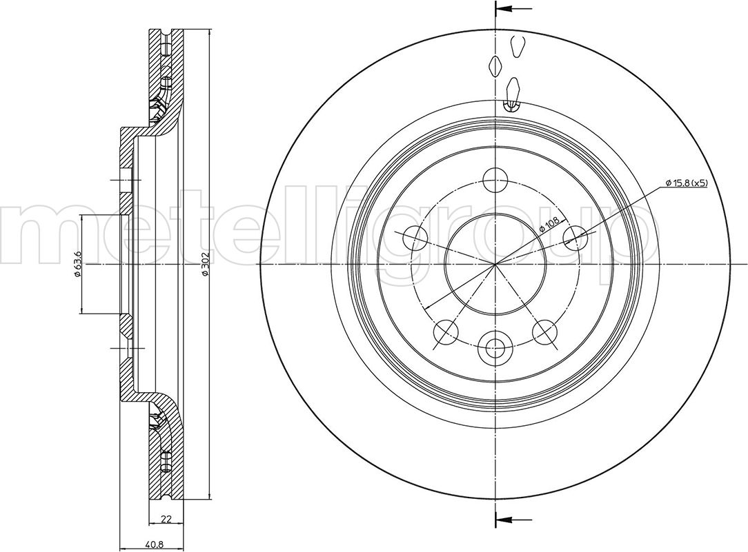Тормозной диск Metelli. Артикул 23-0993C