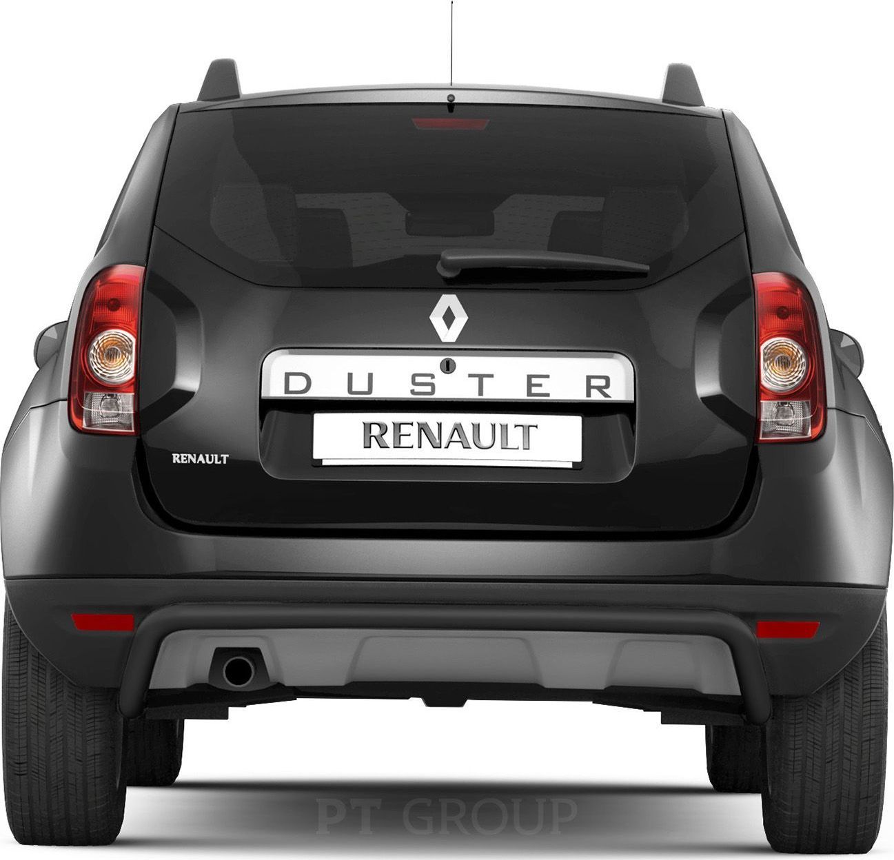 Защита PT Group заднего бампера d=51 мм ШАГРЕНЬ (ППК) для Renault Duster I 2012-2020. Артикул RDU330102