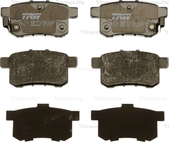 Тормозные колодки TRW COTEC. Артикул GDB3482