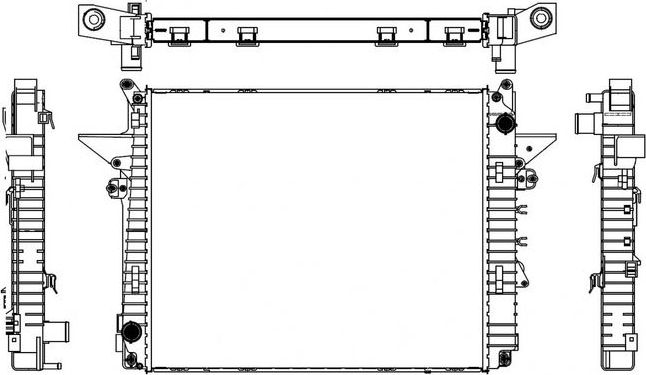 Радиатор охлаждения двигателя Sakura. Артикул 3261-5001