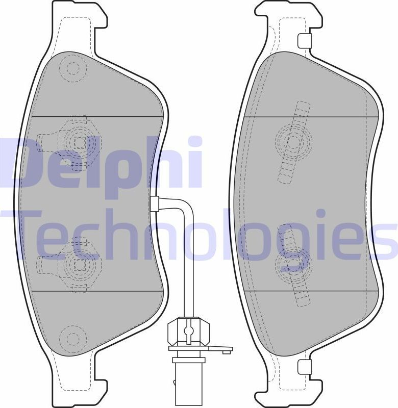 Тормозные колодки Delphi (Low-Metallic). Артикул LP2072