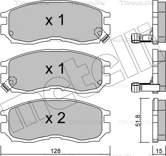 Тормозные колодки Metelli передние для Mitsubishi Space Runner I 1991-1999. Артикул 22-0224-0