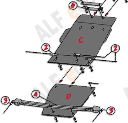 Защита алюминиевая Alfeco для раздатки Infiniti QX80 2014-2026. Артикул ALF.29.15.2al