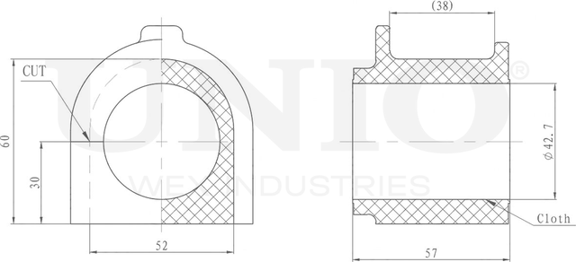 Втулка стабилизатора (Unio). Артикул RMP-10183