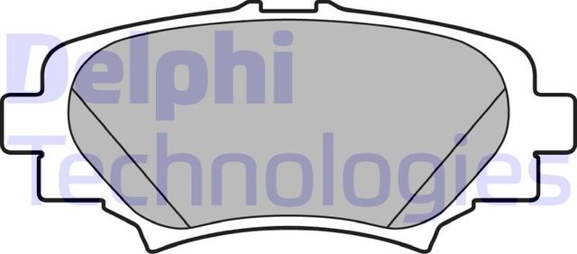 Тормозные колодки Delphi (Low-Metallic) задние для Mazda 3 III (BM) 2013-2018. Артикул LP2702