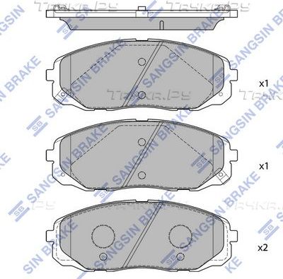 Тормозные колодки Sangsin Hi-Q. Артикул SP1688