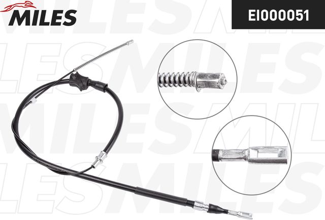 Трос ручника (тросик ручного тормоза) Miles задний для Audi 100 III (C3) 1982-1990. Артикул EI000051