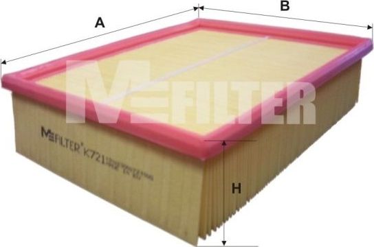 Воздушный фильтр MFilter для Audi A4 II (B6) 2000-2004. Артикул K 721