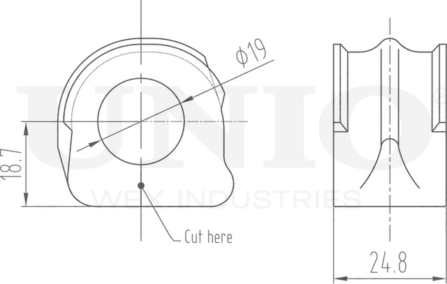 Втулка стабилизатора (Unio). Артикул RMP-10090