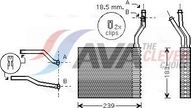 Радиатор отопителя (печки) AVA для Ford Focus II 2004-2012. Артикул FD6365
