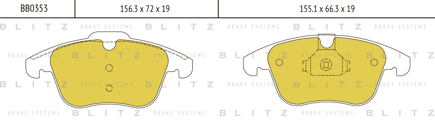 Колодки тормозные FORD GALAXY/S-MAX 06- перед. (Blitz). Артикул BB0353