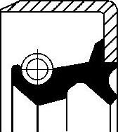 Сальник ступицы Corteco (NBR (бутадиен-нитрильный каучук)). Артикул 19016648B