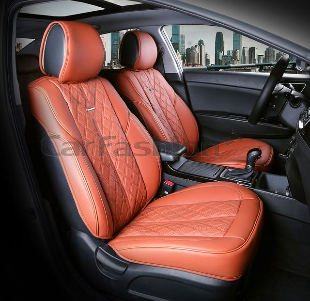 Накидки универсальные CarFashion Balaton на переднее сидения авто, цвет Коричневый/Коричневый/Коричневый. Артикул 21992