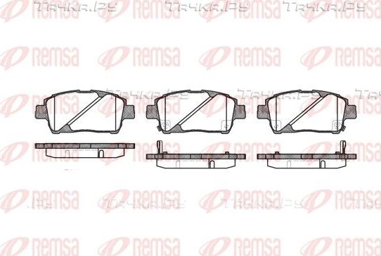 Тормозные колодки Remsa передние для Toyota Celica VII (T230) 1999-2005. Артикул 0740.02