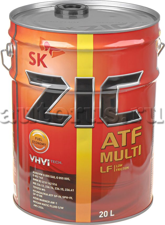 Масло трансмиссионное синтетическое ZIC ATF MULTI LF 20л. Артикул 192665