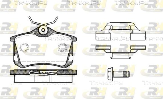Тормозные колодки RoadHouse задние для SEAT Leon II 2005-2012. Артикул 2263.50