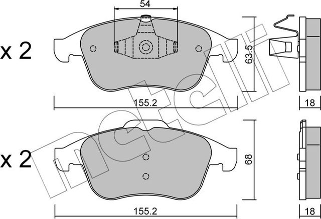 Тормозные колодки Metelli. Артикул 22-0803-2