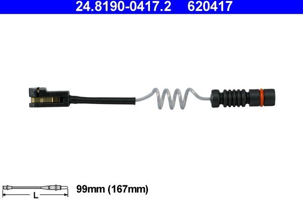 Датчик износа тормозных колодок  ATE. Артикул 24.8190-0417.2