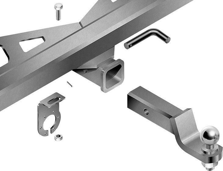 Фаркоп Baltex для Hyundai Palisade 2020-2026. Крюк легкосъемный под квадрат 50х50. Артикул 109165