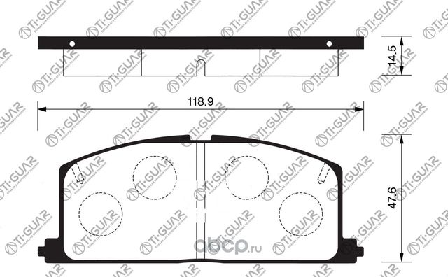 Тормозные колодки (TI-Guar). Артикул TG113
