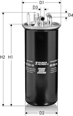 Топливный фильтр  Tecneco Filters. Артикул GS735/1