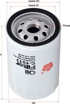 Масляный фильтр Sakura. Артикул C-1917