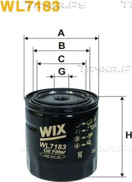 Масляный фильтр WIX Filters для Opel Omega A 1986-1994. Артикул WL7183