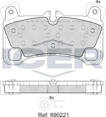 Тормозные колодки Icer. Артикул 181922